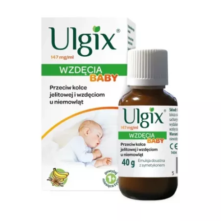 Ulgix Wzdęcia Baby emulsja doustna x 40 g kolka refluks probiotyki PRZEDSIĘBIORSTWO PRODUKCJI FARMACEUTYCZNEJ HASCO-LEK S.A.