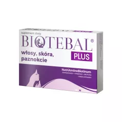 Biotebal Plus włosy skóra paznokcie 40 tabletek suplementy na skórę włosy i paznokcie ZAKŁADY FARMACEUTYCZNE POLPHARMA S.A.