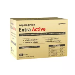 Asparaginian Extra Active 60 tabletek magnez UNIPHAR SP Z O.O.