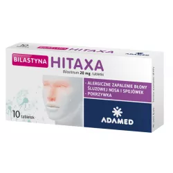 Bilastyna Hitaxa 20 mg x 10 tabletek tabletki na alergię ADAMED PHARMA SPÓŁKA AKCYJNA