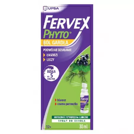 Fervex Phyto Ból Gardła spray x 30ml leki na ból gardła i chrypkę UPSA SAS