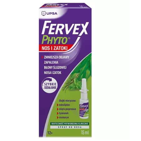 Fervex Phyto Nos i Zatoki spray do nosa 15ml leki na katar UPSA SAS