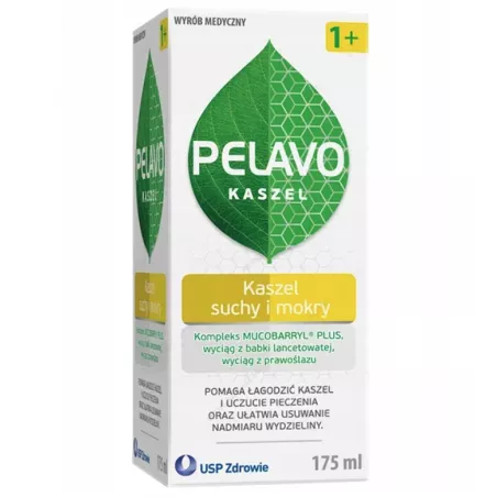 Pelavo Kaszel suchy i mokry syrop 175ml leki na kaszel USP ZDROWIE SP. Z O.O