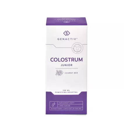 Colostrum Genactiv Junior zawiesina doustna czarny bez 150ml colostrum Genactiv