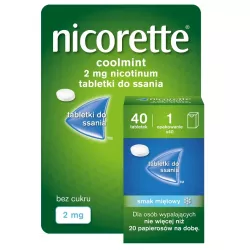 Nicorette coolmint tabletki do ssania 2mg x 40 tabletek leki na rzucenie palenia MCNEIL HEALTHCARE (IRELAND) LIMITED