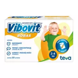 Vibovit Bobas o smaku waniliowym 2g x 30 torebek witaminy i minerały TEVA PHARMACEUTICALS POLSKA SP. Z O. O.