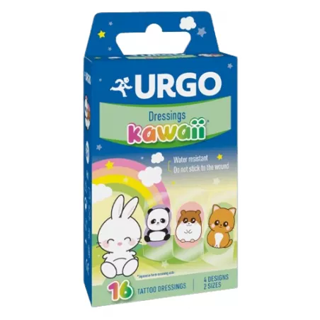 URGO Kawaii Tattoo opatrunki 16 sztuk materiały opatrunkowe URGO SP.Z O.O.