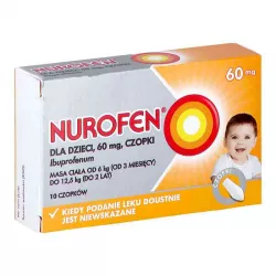 Nurofen dla dzieci 60 mg czopki x 10 sztuk czopki przeciwbólowe RECKITT BENCKISER POLAND S.A.