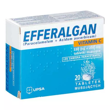 Efferalgan vitamin C x 20 tabletek musujących tabletki przeciwbólowe UPSA SAS