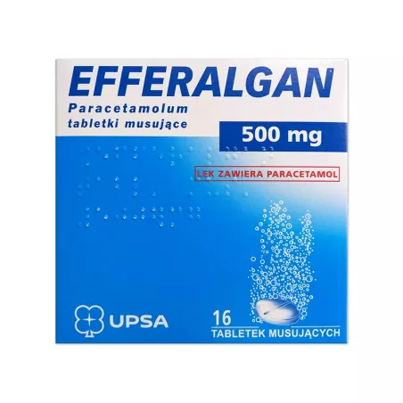 Efferalgan 500 mg x 16 tabletek musujących tabletki przeciwbólowe UPSA SAS