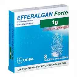 Efferalgan Forte 1 g x 8 tabletek musujących tabletki przeciwbólowe UPSA SAS