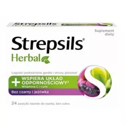 Strepsils Herbal bez czarny...