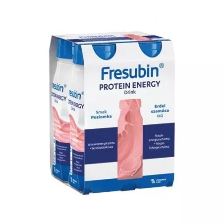 Fresubin Protein Energy Drink smak poziomkowy 4 x 200 ml ( data ważności 30.11.2025 ) żywienie medyczne FRESENIUS KABI POLSKA...