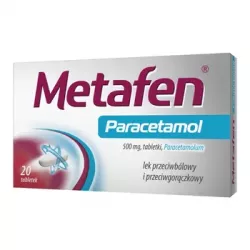 Metafen Paracetamol 500 mg x 20 tabletek leki na gorączkę ZAKŁADY FARMACEUTYCZNE POLPHARMA S.A.