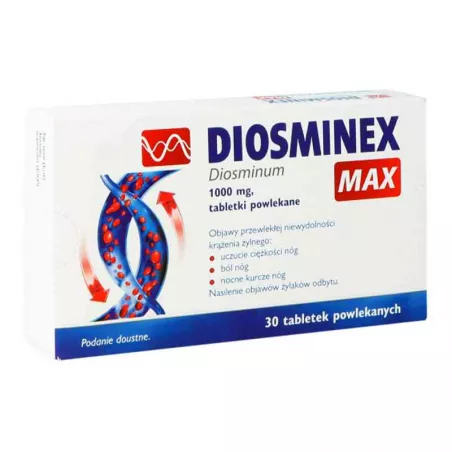 Diosminex max 1000mg x 30 tabletek preparaty na żylaki PHARMASWISS CZESKA REPUBLIKA S.R.O.