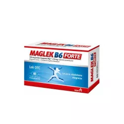 Maglek B6 Forte tabletki powlekane 100+10mg x 60 tabletek magnez PRZEDSIĘBIORSTWO FARMACEUTYCZNE LEK-AM SP. Z O.O.
