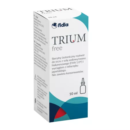 TRIUM free krople do oczu x 10 ml krople do oczu FIDIA PHARMA POLSKA SP.Z O.O.