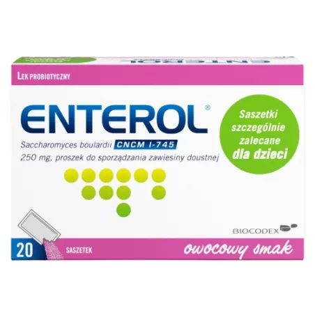 Enterol 250mg x 20 saszetek probiotyki na trawienie BIOCODEX POLSKA SP. Z O.O.