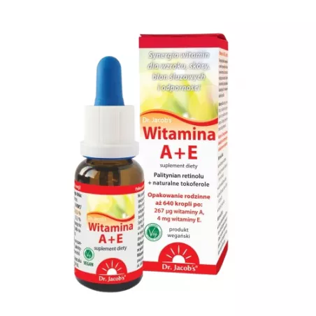 Dr. Jacob's Witamina A+E krople x 20 ml witamina A DR. JACOBS POLAND RADOSŁAW ARASZKIEWICZ