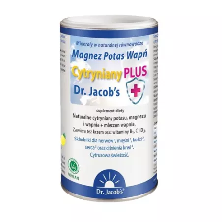 Dr. Jacob's Magnez Potas Wapń Cytryniany PLUS x 300g Minerały DR. JACOBS POLAND RADOSŁAW ARASZKIEWICZ