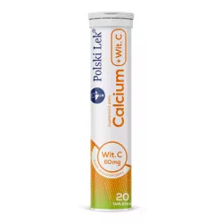 Calcium + Vit C smak pomarańczowy x 20 tabletek Zdrowie POLSKI LEK