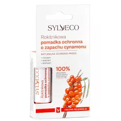 Sylveco Rokitnikowa pomadka ochronna o zapachu cynamonu x 1 sztuka ( data ważności 31.01.2026 ) twarz