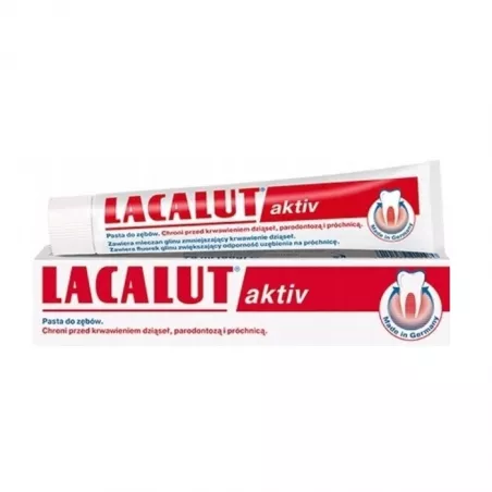 Lacalut pasta aktiv przeciw paradontozie x 75 ml szczoteczki nici i pasty do zębów NATUR PRODUKT PHARMA SP. Z O.O. Lacalut pasta aktiv przeciw paradontozie x 75 ml szczoteczki nici i pasty do zębów NATUR PRODUKT PHARMA SP. Z O.O.