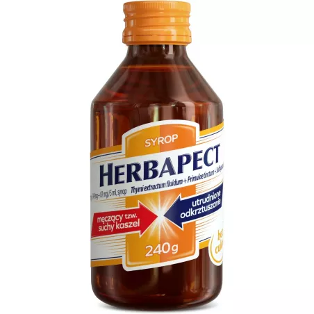 Herbapect syrop 240 g leki na kaszel AFLOFARM FARMACJA POLSKA SP. Z O.O.