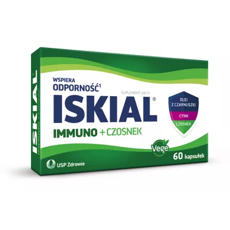 Iskial Immuno + Czosnek x 60 kapsułek czosnek USP ZDROWIE SP. Z O.O