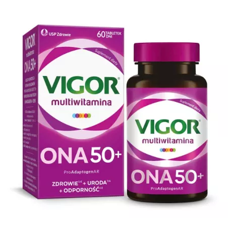 Vigor Multiwitamina ONA 50+ x 60 tabletek witaminy dla kobiet USP ZDROWIE SP. Z O.O