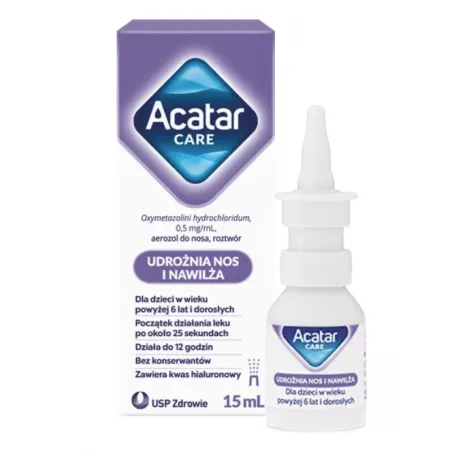 Acatar Care aerozol do nosa 0,5mg/ml x 15ml pięlęgnacja nosa US PHARMACIA SP. Z O.O.