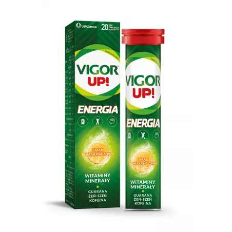 Vigor up! Energia smak pomarańczowy x 20 tabletek musujących Energia USP ZDROWIE SP. Z O.O