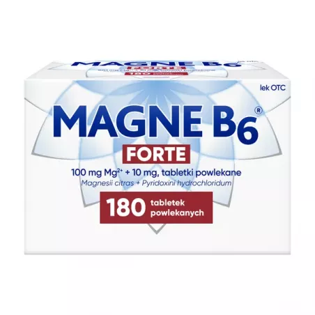 Magne B6 Forte tabletki powlekane x 180 tabletek Minerały SANOFI AVENTIS SP. Z O.O.