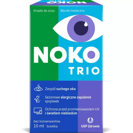 Noko Trio krople do oczu x 10 ml krople do oczu USP ZDROWIE SP. Z O.O