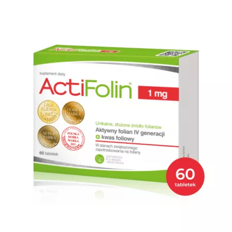 Actifolin 1 mg x 60 tabletek kwas foliowy