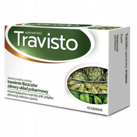 Travisto x 40 tabletek Preparaty na trawienie AFLOFARM FARMACJA POLSKA SP. Z O.O.