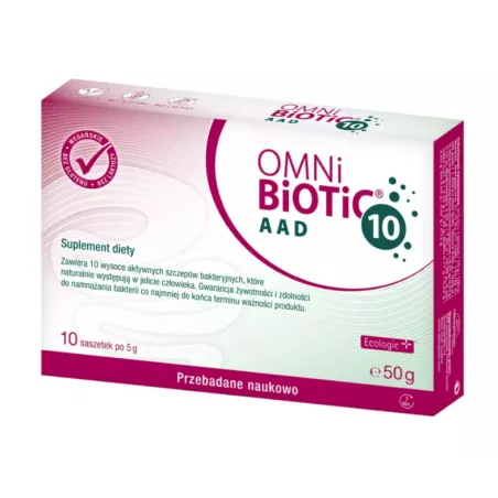 Omni-Biotic 10 AAD x 10 saszetek probiotyki na trawienie APG AllegroSan Pharma GmbH Omni-Biotic 10 AAD x 10 saszetek probiotyki na trawienie APG AllegroSan Pharma GmbH