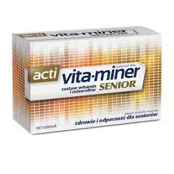 Acti Vita-miner senior x 60 tbl witaminy dla seniora AFLOFARM FARMACJA POLSKA SP. Z O.O.