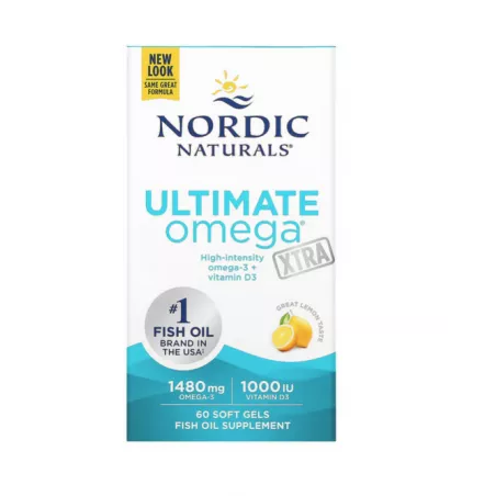 Nordic Naturals Ultimate Omega Xtra x 60 kapsułek tran i omega Nordic Naturals