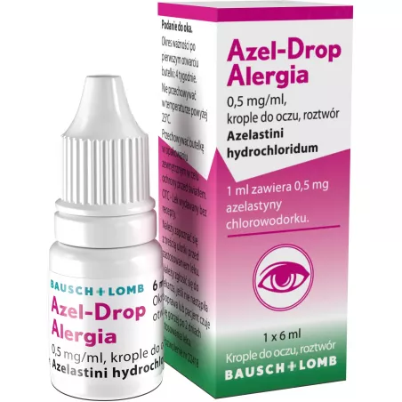 Azel-Drop Alergia krople do oczu x 6ml krople do oczu na alergię BAUSCH HEALTH IRELAND LTD.