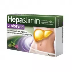 Hepaslimin z biotyną x 30 tabletek Preparaty na trawienie AFLOFARM FARMACJA POLSKA SP. Z O.O.