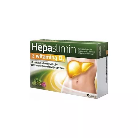 Hepaslimin z witaminą D3 x 30 tabletek Preparaty na trawienie AFLOFARM FARMACJA POLSKA SP. Z O.O.