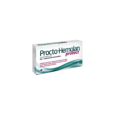 Procto-hemolan protect x 10 czopki preparaty na hemoroidy AFLOFARM FARMACJA POLSKA SP. Z O.O.