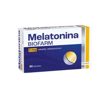 Melatonina Biofarm 5 mg x 30 tabletek Spokój i Sen BIOFARM SP.Z O.O.