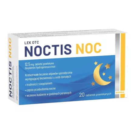 Noctis Noc 12,5 mg x 20 tabletek powlekanych Spokój i Sen BIOFARM SP.Z O.O.