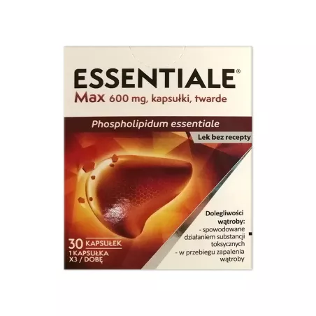 Essentiale max 600mg x 30 kapsułek wątroba SANOFI AVENTIS SP. Z O.O.