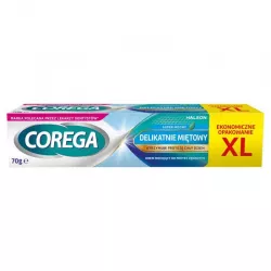 Corega super mocny krem mocujący do protez delikatnie miętowy XL 70g Higiena Haleon Poland