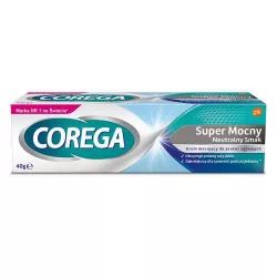 Corega Super Mocny Neutralny smak x 40ml kremy akcesoria do protez Haleon Poland