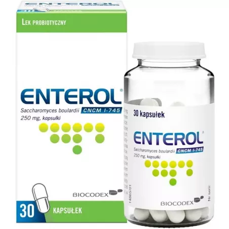 Enterol 250 x 30 kapsułek biegunka Enterol 250 x 30 kapsułek biegunka