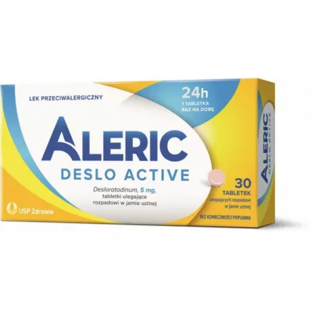 Aleric Deslo Active 5mg tbl u-r x 30 tbl Leki na alergię